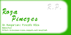roza pinczes business card